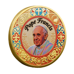 <span class=keywords><strong>Moneda</strong></span> Conmemorativa de Recuerdo <span class=keywords><strong>del</strong></span> <span class=keywords><strong>Papa</strong></span> Francisco, Relieve Religioso de San Lucas, Metal Plateado, Artesanía, Regalo Personalizado, Diseño Gratuito - Product Image 3