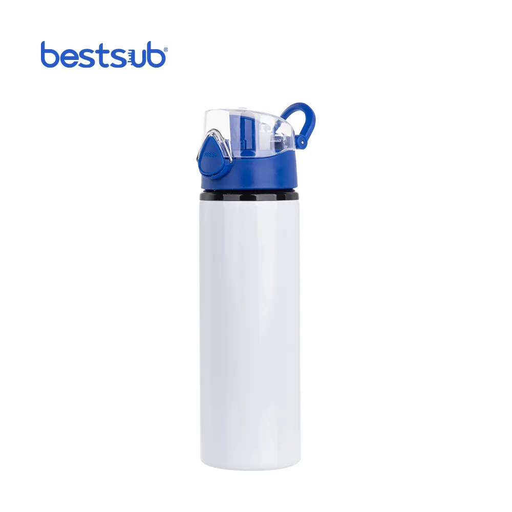 BestSub ระเหิดความร้อน Botella De Agua 750Ml Alu ขวดน้ำ Thermos กระติกน้ำสูญญากาศ Skinny Tumblers สีฟ้า