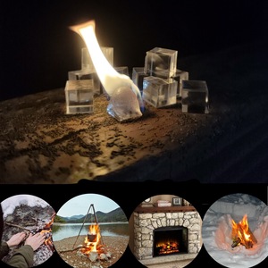 Bloques <span class=keywords><strong>de</strong></span> Encendido <span class=keywords><strong>de</strong></span> <span class=keywords><strong>Fuego</strong></span> en Forma <span class=keywords><strong>de</strong></span> Cubo <span class=keywords><strong>de</strong></span> Acrílico Ecológicos ZEYUAM para Equipo <span class=keywords><strong>de</strong></span> Supervivencia al Aire Libre Moderno y Camping - Product Image 1