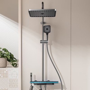 Mitigeur de <span class=keywords><strong>bain</strong></span> de luxe à haute pression 4 fonctions, chaud <span class=keywords><strong>et</strong></span> froid, en aluminium, avec affichage numérique LED, système de <span class=keywords><strong>douche</strong></span> à effet pluie pour salle de <span class=keywords><strong>bain</strong></span> - Product Image 6