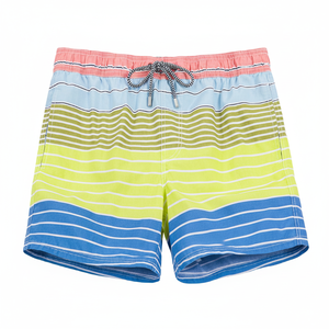 Short de plage respirant motif uni maillot de bain prix de gros short de plage - Product Image 1