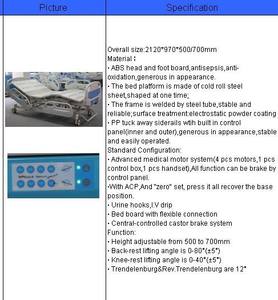 <span class=keywords><strong>Lit</strong></span> <span class=keywords><strong>d</strong></span>'hôpital électrique <span class=keywords><strong>d</strong></span>'<span class=keywords><strong>occasion</strong></span> certifié ISO avec cadre métallique manuel Panneau de tête et de pied en ABS à usage patient - Product Image 4