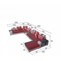 Chinesischer Hersteller: Klassisches 7-Sitzer-Sofa-Set aus Leder für Wohnzimmer – Modernes Apartment-Mall-Sofa mit Schwammfüllung