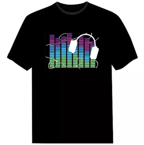 2019 Navidad carnaval fiesta noche Club sonido activado camisa <span class=keywords><strong>El</strong></span> intermitente Led T camisa - Product Image 1