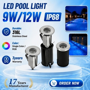 Shenzhen RISE Mini IP68 Étanche 12V <span class=keywords><strong>RGB</strong></span> LED Piscine Lumières Contrôle Externe Sous-Marine 90 80 12W Led Lumière 170 - Product Image 1