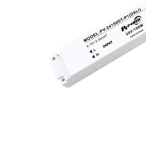 Transformateur d'alimentation LED ultra-mince 150W DALI-2 sans scintillement, dimmable, 200-240VAC-DC 24V IP20 CV pour bande LED simple - Product Image 5