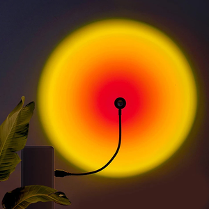 Lámpara USB LED de Atardecer al por Mayor, Iluminación de Mesa Portátil RGB, Decoración Nocturna para Habitaciones, Proyector de Ambiente para Fotos - Product Image 1