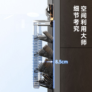 Porte-vêtements mural Bxtao, design aérodynamique, pliable, organisateur de rangement pour la maison et le balcon - Product Image 4