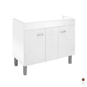 Mueble Bajo Fregadero 120x50 Blanco para Fregadero de Acero Inoxidable, Almacenamiento de Cocina - Product Image 1