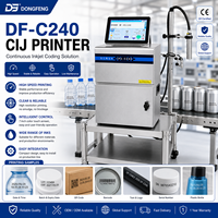 Imprimante de codage à jet d'encre industrielle haute productivité DF-C240, système d'impression à jet d'encre continu pour sacs en métal/plastique/papier, en ligne