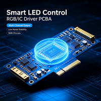 Contrôleur de bande LED RGB IC, module PCBA pour bande lumineuse flexible RGBW adressable, contrôleur de lumière ambiante intelligent PCBA