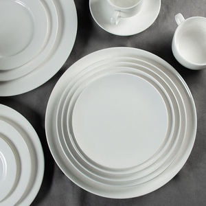 Service de table en céramique blanche bon marché, prix de gros pour la maison et les hôtels, directement de l'usine, comprend des assiettes, des bols et des tasses en porcelaine - Product Image 3