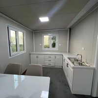 Maison mobile préfabriquée de luxe sur mesure, prête à être expédiée, 2 chambres, salle de bain, cuisine, maison conteneur pliable et extensible