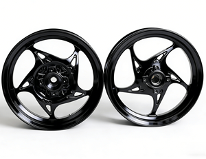 Ruedas Supermoto, Ruedas de Conversión con Frenos de Disco Delanteros y Traseros, Ruedas de Aluminio Grabadas por CNC para Honda Giorno - 122.5J/122.15J - Product Image 3