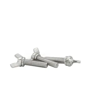 Butterfly 304 Stainless Steel Butterfly Wing Head Bolt With Wing Nut