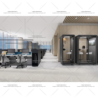 Cabine insonorisée de bureau, cabine modulaire insonorisée pour séminaire, pod de bureau insonorisé, pod de réunion insonorisé privé pour 2 personnes
