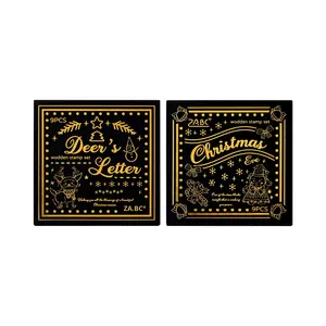 Vente en gros <span class=keywords><strong>de</strong></span> sceaux <span class=keywords><strong>de</strong></span> boîte cadeau estampillés en feuille d'or, série nuit <span class=keywords><strong>de</strong></span> Noël colorée, style INS minimaliste, album photo <span class=keywords><strong>de</strong></span> <span class=keywords><strong>bricolage</strong></span>, cadeaux <span class=keywords><strong>de</strong></span> fête - Product Image 5