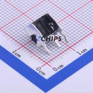 TC-1102N-C-Q-B Tactile Switch Bent Lead Through Hole,6x6mm Switch Single Pole Single Throw Round Button 2.6N Right Angle Insert - Product Image 2