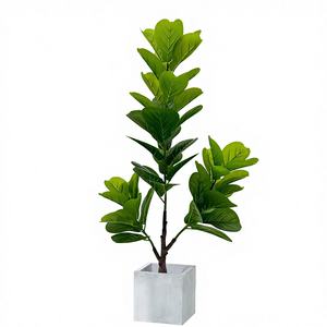 Plante artificielle nordique transfrontalière en plastique/PVC, plante verte <span class=keywords><strong>haut</strong></span> <span class=keywords><strong>de</strong></span> <span class=keywords><strong>gamme</strong></span>, luxe léger, ficus lyrata, plante d'intérieur - Product Image 4