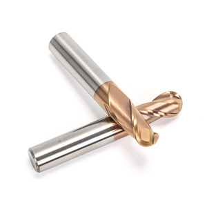 Hongjian Bán Buôn Chất Lượng Cao HRc55 <span class=keywords><strong>Carbide</strong></span> Bóng Mũi End Mill 2 Sáo <span class=keywords><strong>Carbide</strong></span> Cutter End Mill Bits D10x75 End Mill Công Cụ - Product Image 1