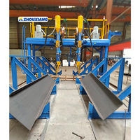 Machine de soudage à portique Zhouxiang pour poutres en H, avec capacités de redressement et de pliage des métaux, capacité 5000T, semi-automatique