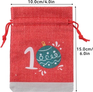 <span class=keywords><strong>Calendrier</strong></span> <span class=keywords><strong>de</strong></span> <span class=keywords><strong>l</strong></span>'<span class=keywords><strong>Avent</strong></span> <span class=keywords><strong>de</strong></span> Noë<span class=keywords><strong>l</strong></span> 24 pièces 4x6 pouces Sacs à cordon réutilisables écologiques pour le compte à rebours Remplissez vos propres cadeaux <span class=keywords><strong>de</strong></span> Noë<span class=keywords><strong>l</strong></span> - Product Image 3