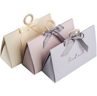 Scatola Regalo di Lusso Stile Milano RTS con Manico in Legno 22*7,5*14cm, Scatola di Carta Fatta a Mano per Confetti Matrimoniali
