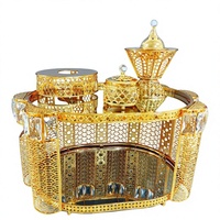 Ensemble de table à manger portable de style européen, brûleur d'encens, bouilloire à sucre en métal à colonne de cristal pour hôtel cinq étoiles, et ensemble de grillades pour la salle à manger