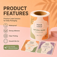 Étiquettes autocollantes personnalisées en gros, résistantes à l'eau, avec colle forte, pour bouteilles, boîtes cadeaux, cosmétiques, impression de logo de marque
