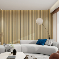 Panneaux acoustiques contemporains insonorisants et ignifuges en lattes de chêne pour salons d'hôtel, sans MOQ, entrepôt américain