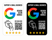Exhibidor de Mesa Acrílico NFC Personalizado, Conexión por Sencillez de un Toque para Reseñas de Google, Redes Sociales y Menús, Soporte de Código QR Colorido para Negocios