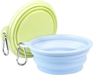 Mangkuk Anjing Silikon Lipat Portabel, Tempat Minum Hewan Peliharaan untuk Perjalanan, Jalan-jalan, Berkemah - Product Image 1