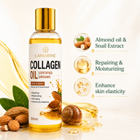 Huile Essentielle Pure 200ml Marque Blanche OEM, Extrait de Collagène et de Bave d'Escargot, Vitamine E pour Soin Nourrissant et Raffermissant Visage et Corps