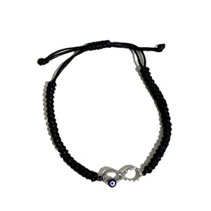 <span class=keywords><strong>Tobillera</strong></span> de Verano Boho Chic <span class=keywords><strong>Tejida</strong></span> a Mano con Cuerda Encerada Negra, Micro Zirconia, Mini Ojo Infinito, Ajustable con Cordón, Estilo Casual para la Playa - Product Image 6
