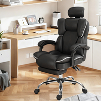 Fauteuil de bureau de direction ergonomique en cuir moderne avec repose-pieds réglable et rétractable – Vente en gros