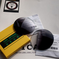 EXIA M1-Gafas de sol UV400 con revestimiento azul SHMC, lentes con degradado gris, curva trasera 3, antiimpacto, 1,61, 75mm,