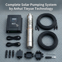 Pompe solaire submersible haute pression 3 pouces 48V 72V DC sans balais en acier inoxydable pour forage agricole OEM 3,5m/h 1