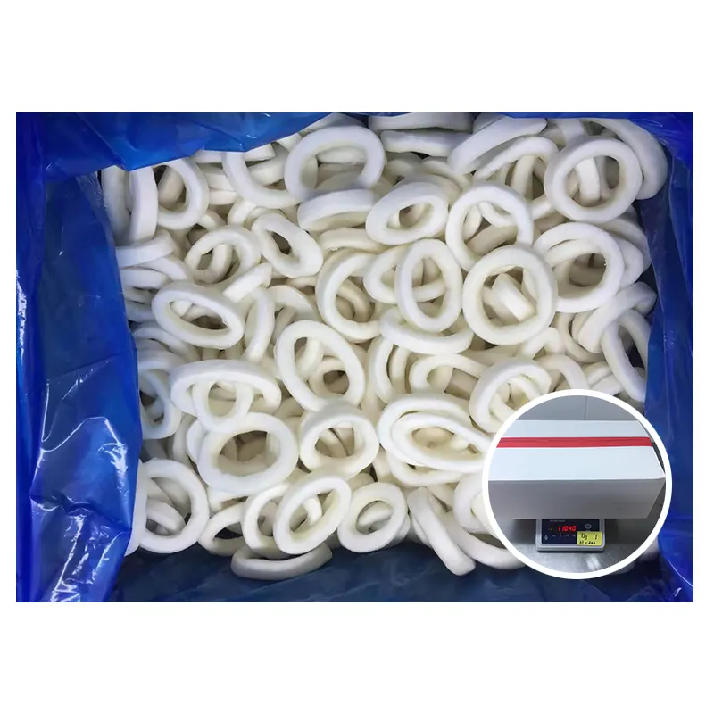 Wholesale Boiled Seafood Cheap Price 3-8cm Crumb Todarodes Squid Rings Frozen Gigas Giant Squid Ring