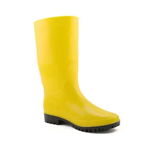 Botas de chuva de borracha de PVC para homens, resistentes a água, resistentes a ácidos e álcalis, baratas e leves, antiderrapantes, de fábrica, para trabalho