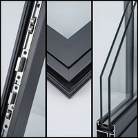 Ventana Abatible de Aluminio de Grado Profesional con Doble Acristalamiento y Sellado Impermeable, Ventanas de Aluminio con Rotura de Puente Térmico