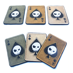 Parche Táctico de Moral <span class=keywords><strong>Death</strong></span>, PVC 3D Chenille, Cuadrado, 10x7.5cm, con Gancho y Bucle, Lavable, para Mochilas de Exterior - Product Image 5