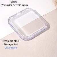 Boîte de rangement en acrylique transparente pour faux ongles à presser, épaissie, rigide, avec film antidérapant, haute transparence, pour vente en gros