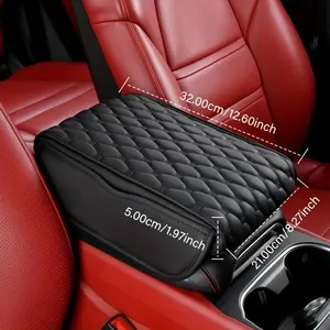 Universal Car Interior Zubehör PU Leder Car Center Konsolen abdeckung mit 2 Aufbewahrung taschen Für die meisten Fahrzeuge Armlehnen Aufbewahrung sbox - Product Image 6