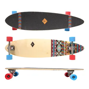 Großhandel Hard Rock Ahorn leer Skateboard Deck benutzer definierte Skateboard Tische Old School Surf Skate ungeschnittenen Skateboard Cruiser aus Holz