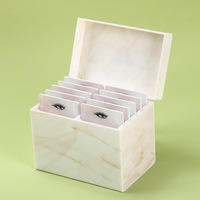 Rangement pour carreaux de cils porte-cils personnalisé porte-plateau à cils boîte de rangement avec couvercle en acrylique
