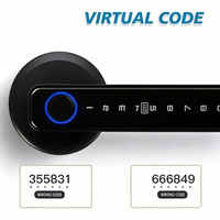 Kunci Pintu Pintar Kasman SOURCE PRICE Smart Door Handle Lock Otomatis untuk Rumah, Tuya Smart Lock dengan Integrasi Api