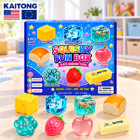 KAITONG Coffret Cadeau de 8 Jouets Squishy Assortis en Forme d'Aliments, de Pattes de Chat et de Cubes pour Cadeaux de Noël, Jouets Squishy à Presser