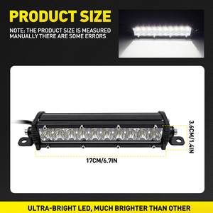 7 <b>inch</b> Off Road LED Dirt <b>Bike</b> Light Bar LED work lights With Wiring Kit Mounting Bracket Waterproof Switch 60W - Product Image 5