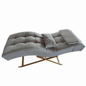 Lit de massage de luxe moderne en cuir PU ou en laine d'agneau, lit de beauté incurvé pour salon de beauté - Product Image 3