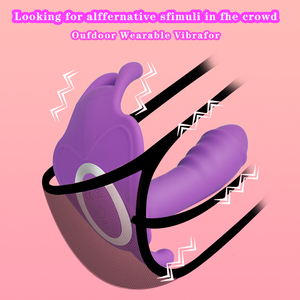 3 in 1 uzaktan kumanda giyilebilir iç çamaşırı titreşim yapay penis vibratör yetişkin seks oyuncakları kadın G noktası klitoris Anal stimülatörü tedarikçi - Product Image 3